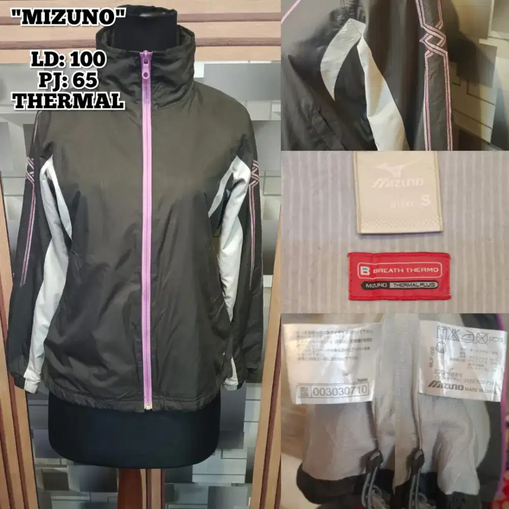 Jaket outdoor Mizuno thermal full tag