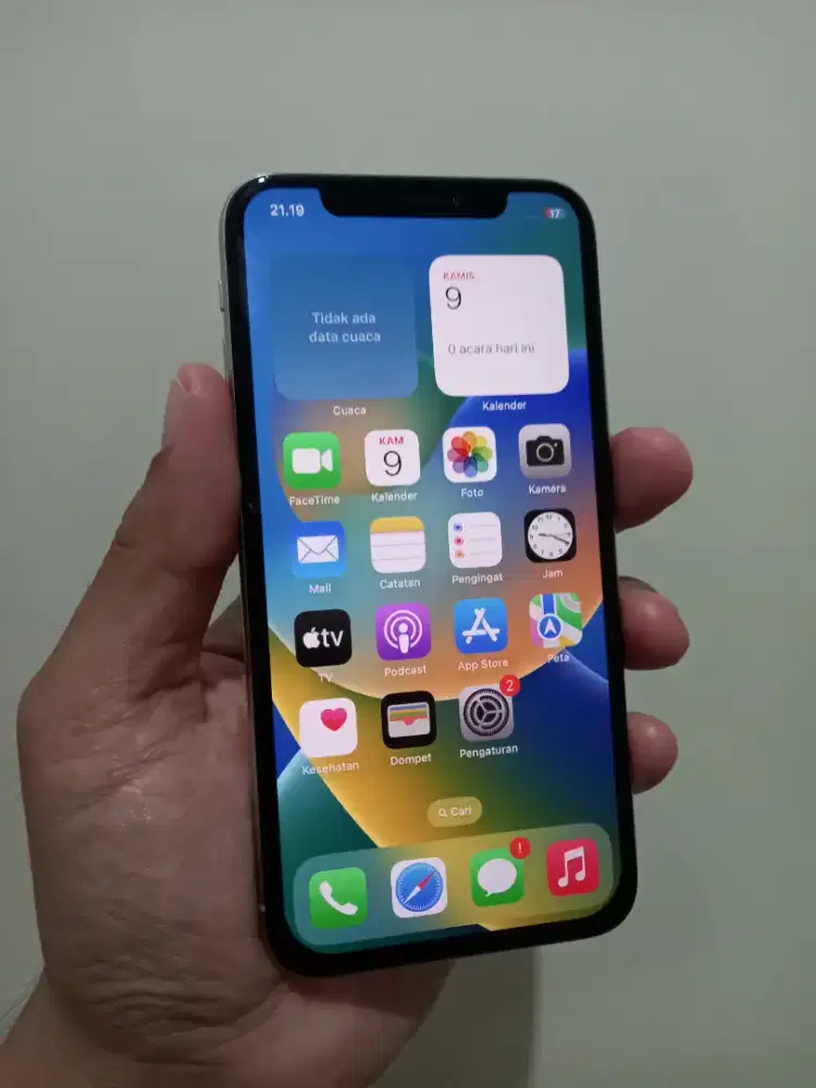 IPhone X White 64Gb ex inter Fullset ada minus