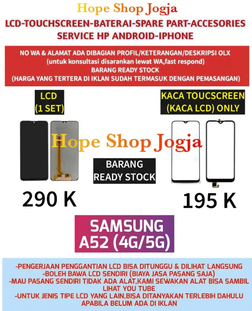 Touchscreen-Baterai-LCD Samsung A52 (4G/5G)