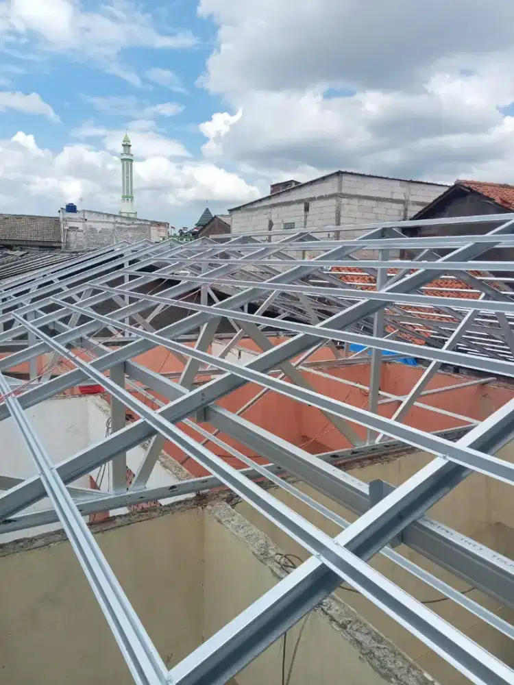 Pasang atap bajaringan, kanopi, plafon pvc, tukang bangunan