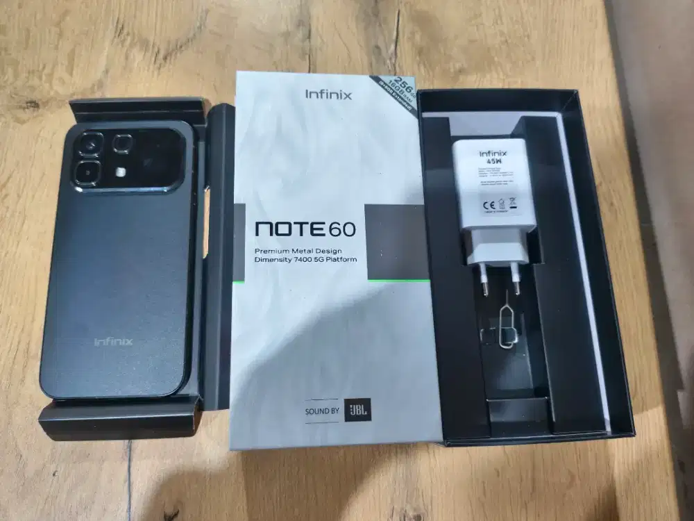 Handphone Second Infinix Note 60 Midnight Black 8+8GB Extended 256 GB