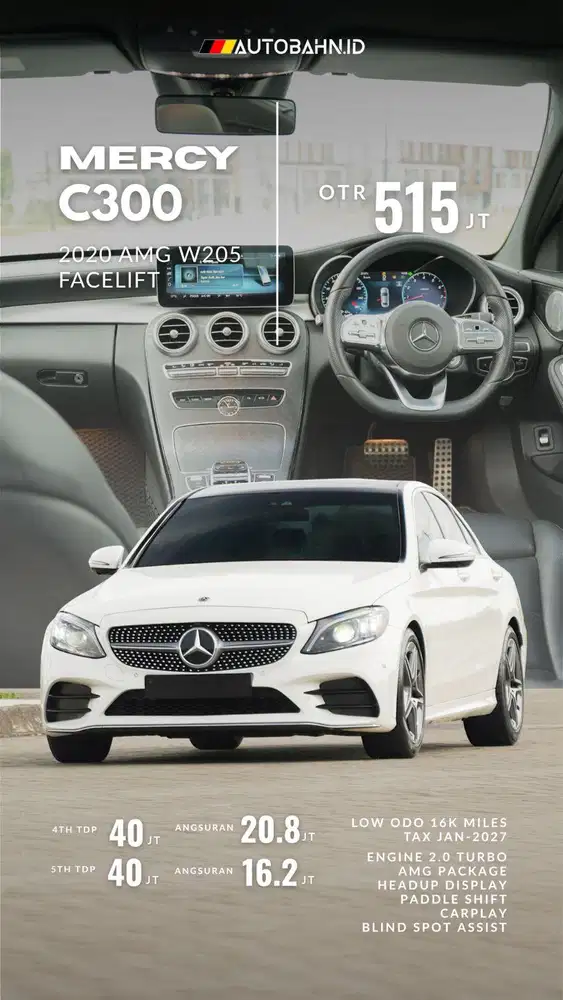 Storm Trooper! Mercedes Benz C300 AMG Facelift (W205) 2020 Warranty