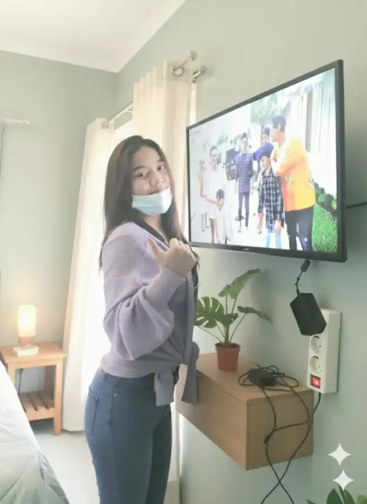 pasang & jual bracket buat gantungan tv led lcd di tembok rapih nyaman