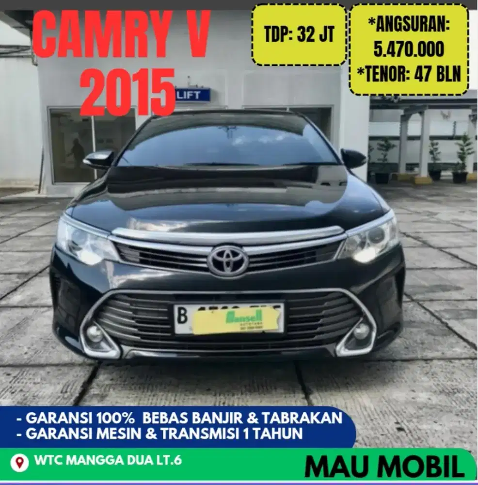 TDP 32JT, Camry V 2014/2015/2016 Hitam, KM 85rb
