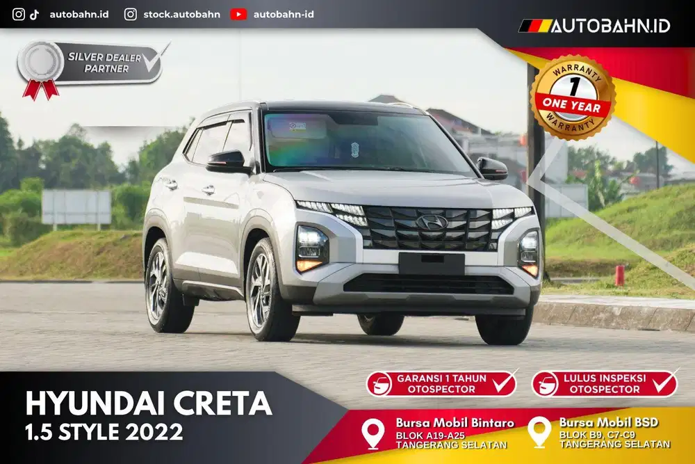 Rata Kanan! Hyundai Creta Style 1.5 2022 Bose Free Ceramic Coating