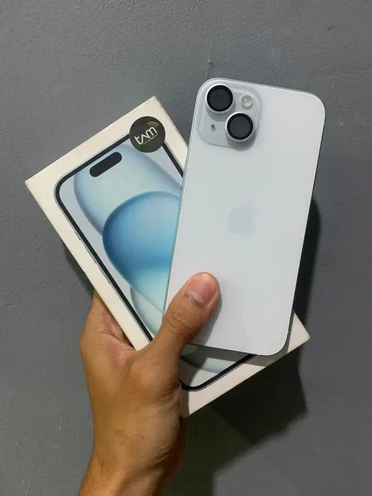 iphone 15 128gb blue resmi ibox like new