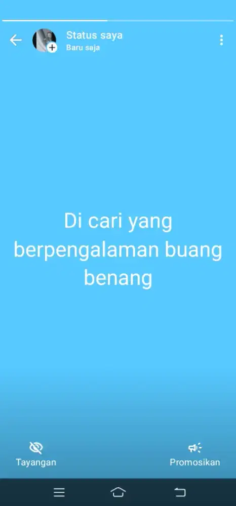Di cari yang biasa buang benang