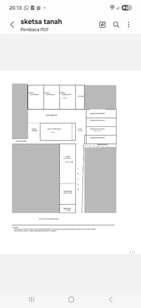 Dijual kontrakan + kios di perumahan