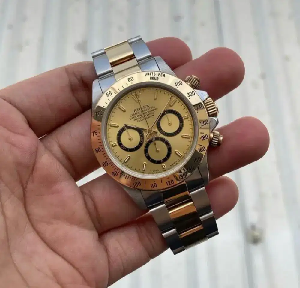 ROLEX DAYTONA *ZENITH* 16523 STEEL/18K AUTOMATIC ORIGINAL YEAR: 1996