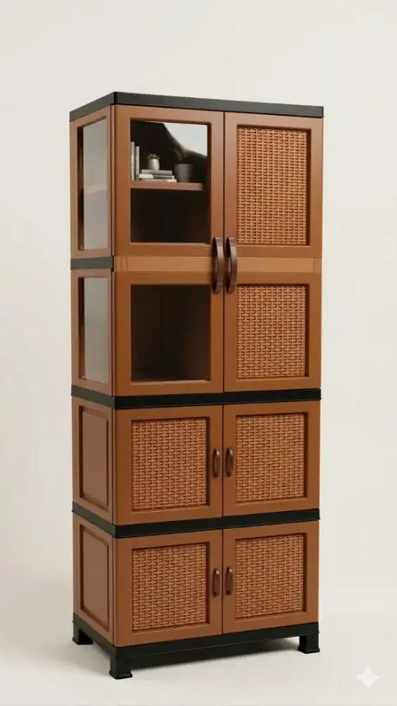 Lemari Plastik Cokelat