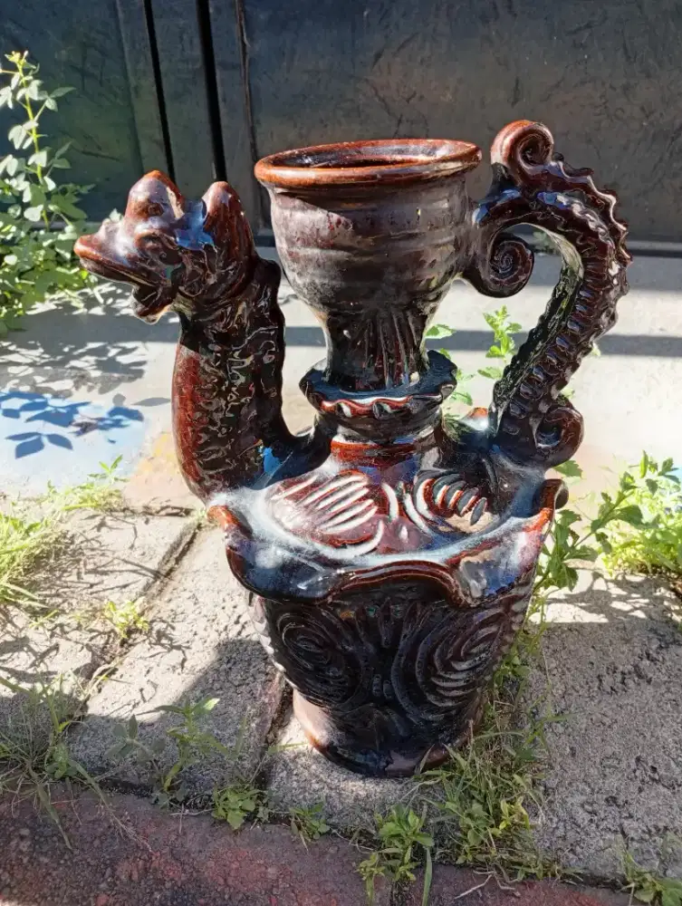 Kendi naga kuno terakota glasir