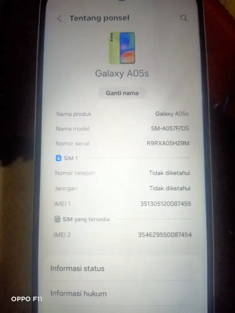 Samsung a05s fullset no minus