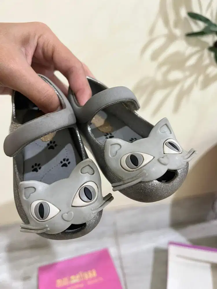 Sepatu Mini melissa glitter cat ori