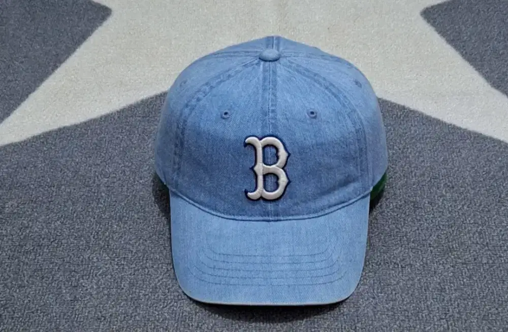 Topi mlb boston denim b logo original second