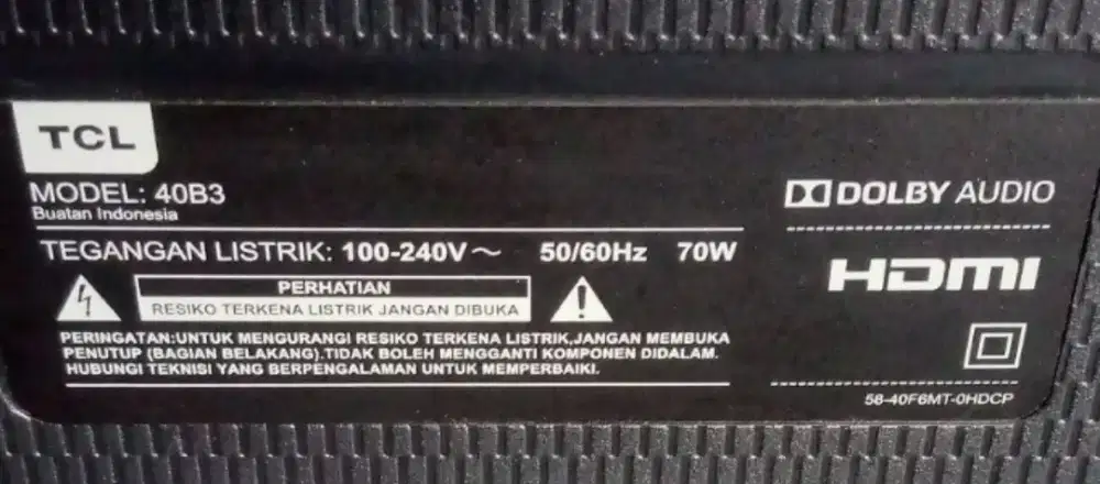 Mainboard TV TCL 40B3