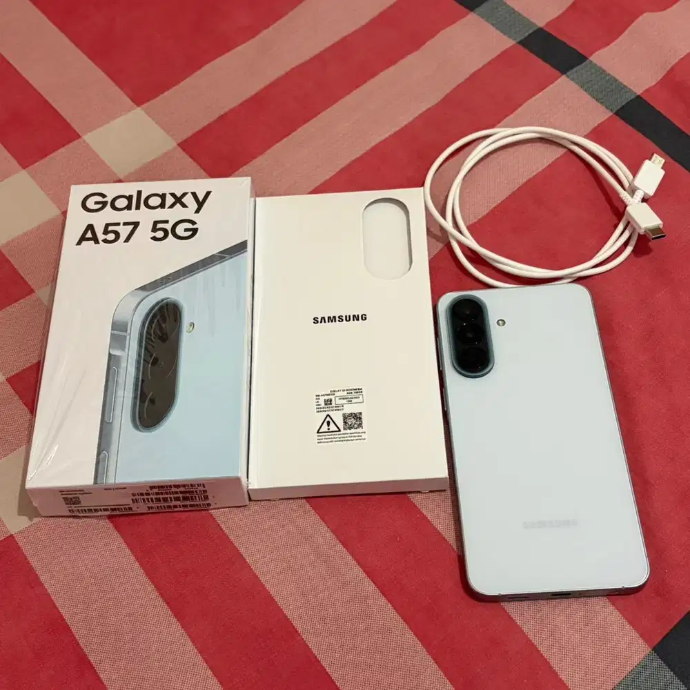Second samsung galaxy A57 8/256 icy blue garansi resmi SEIN
