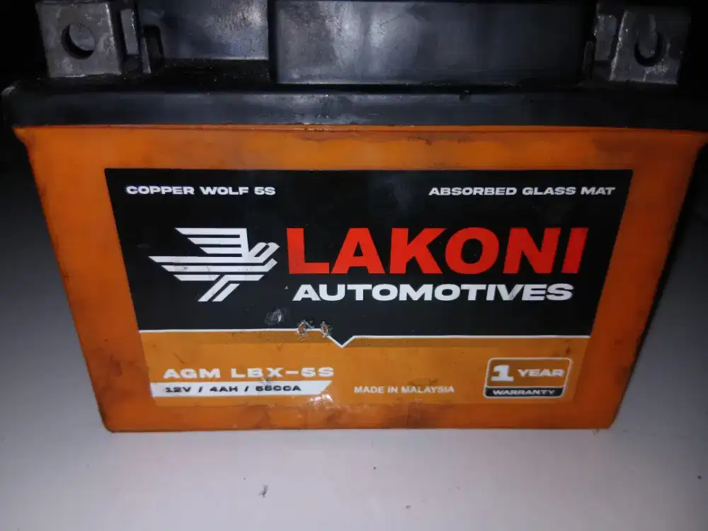 Dijual Aki Lakoni Automotives 12V/4AH