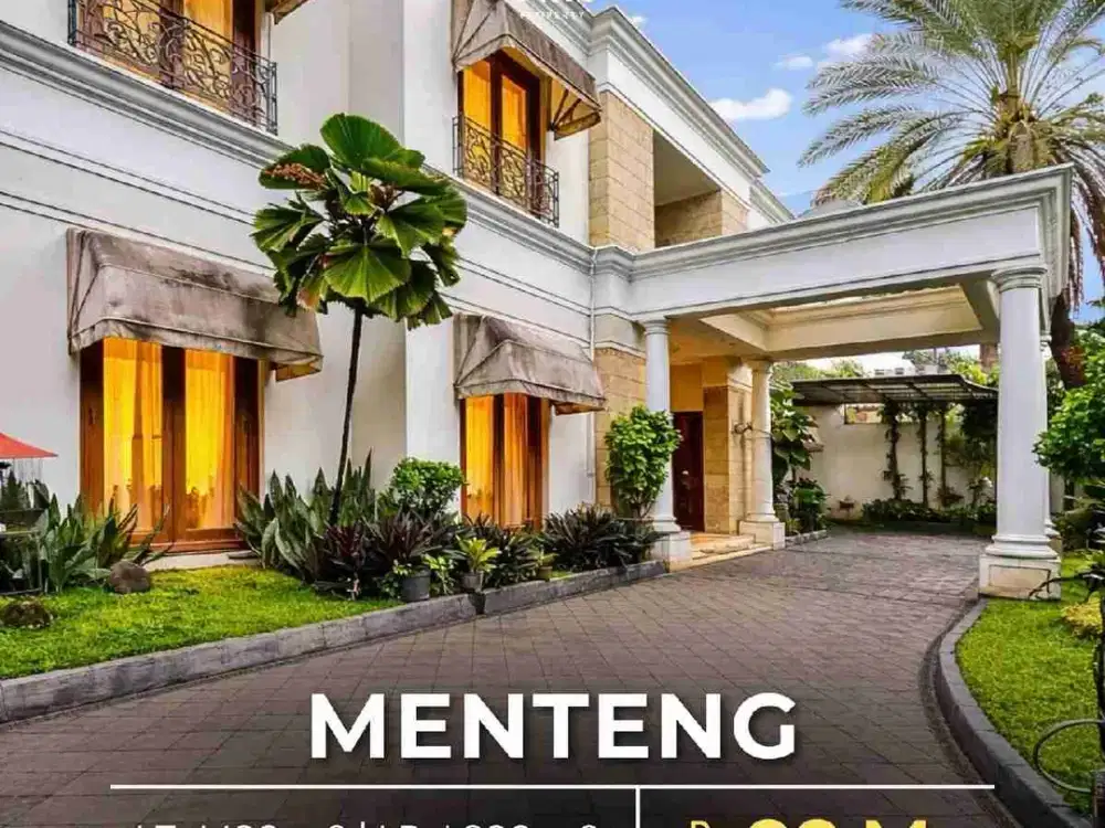 LUXURY MODERN CLASSIC HOUSE
PRIME AREA, DEPAN TAMAN
SEMI FURNISHED di MENTENG JAKARTA PUSAT