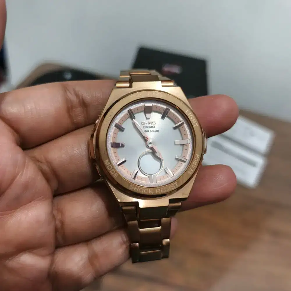 Jam Tangan Wanita Casio Rose Gold Automatic Women Watch Emas