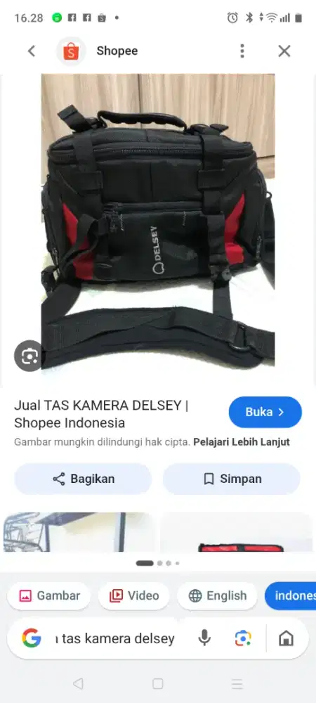 Tas kamera delsey