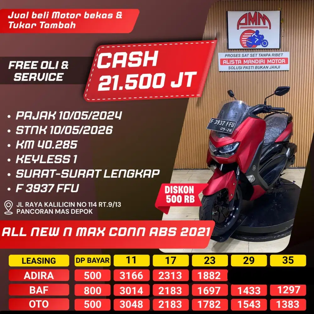 NMAX CONTC ABS 2021, CASH / KREDIT, CC, KREDIVO