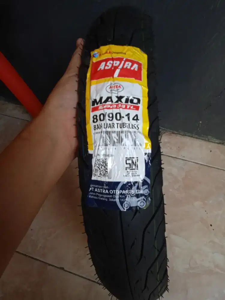 Ban tubles Aspira size 80/90-14 baru poris cipondoh