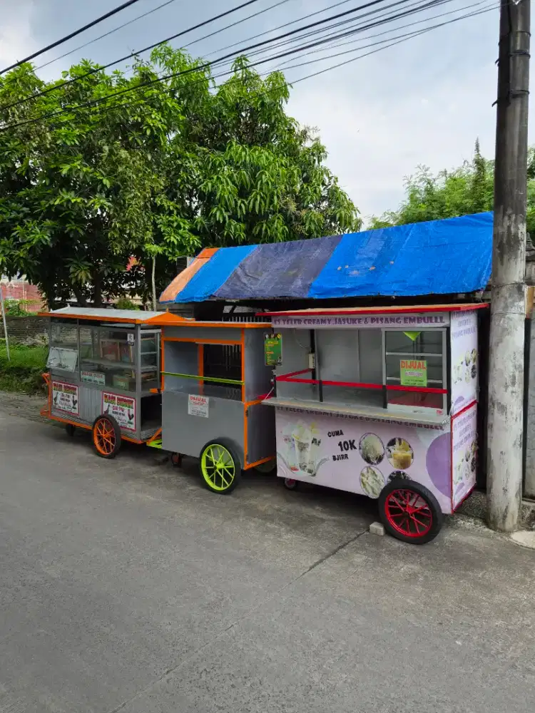 gerobak mie ayam/bakso/soto/gorengan/tahu/sempol/es buah/DLL