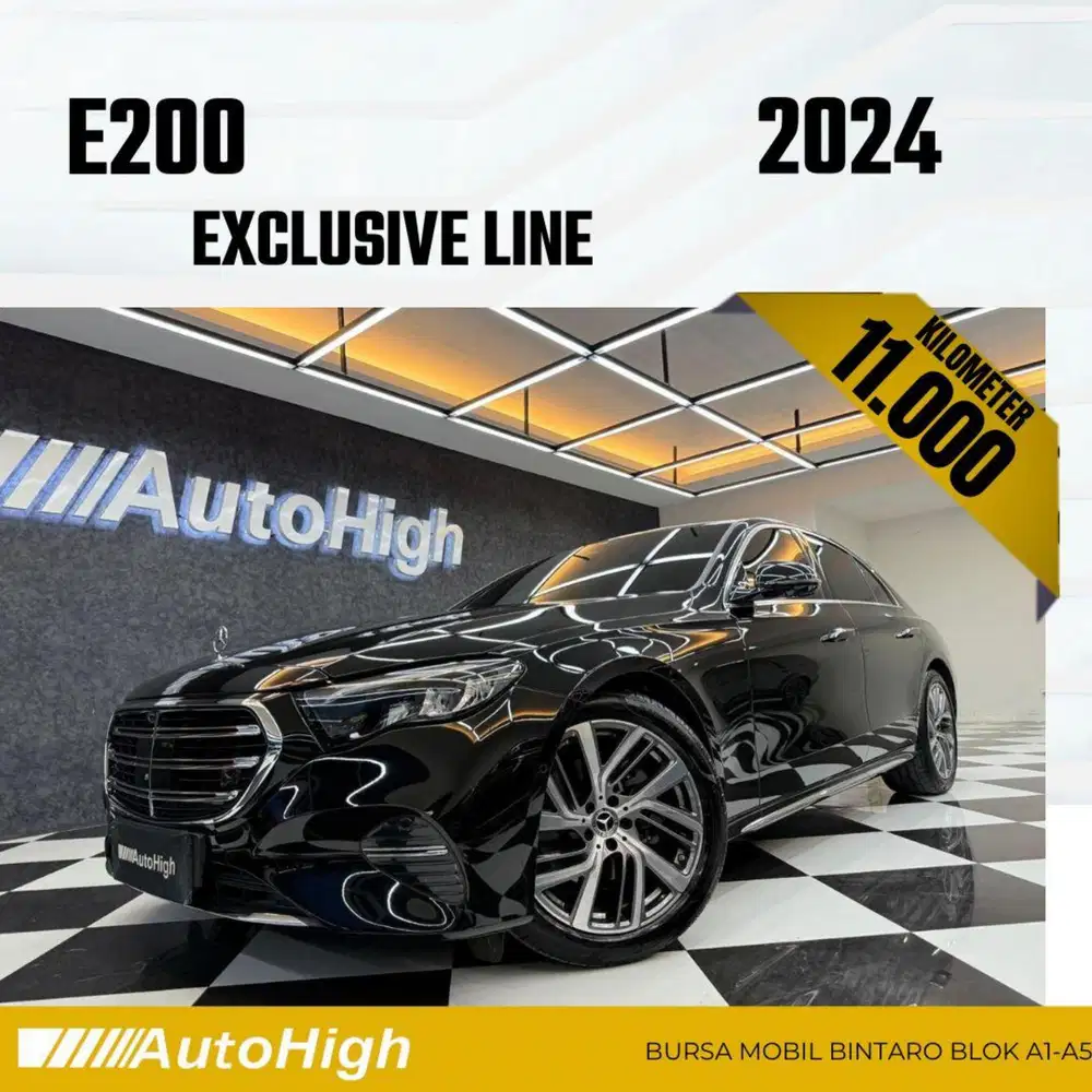 DP10% [Km11.000] E200 Exclusive 2024 Black Reg 2025 #AUTOHIGH