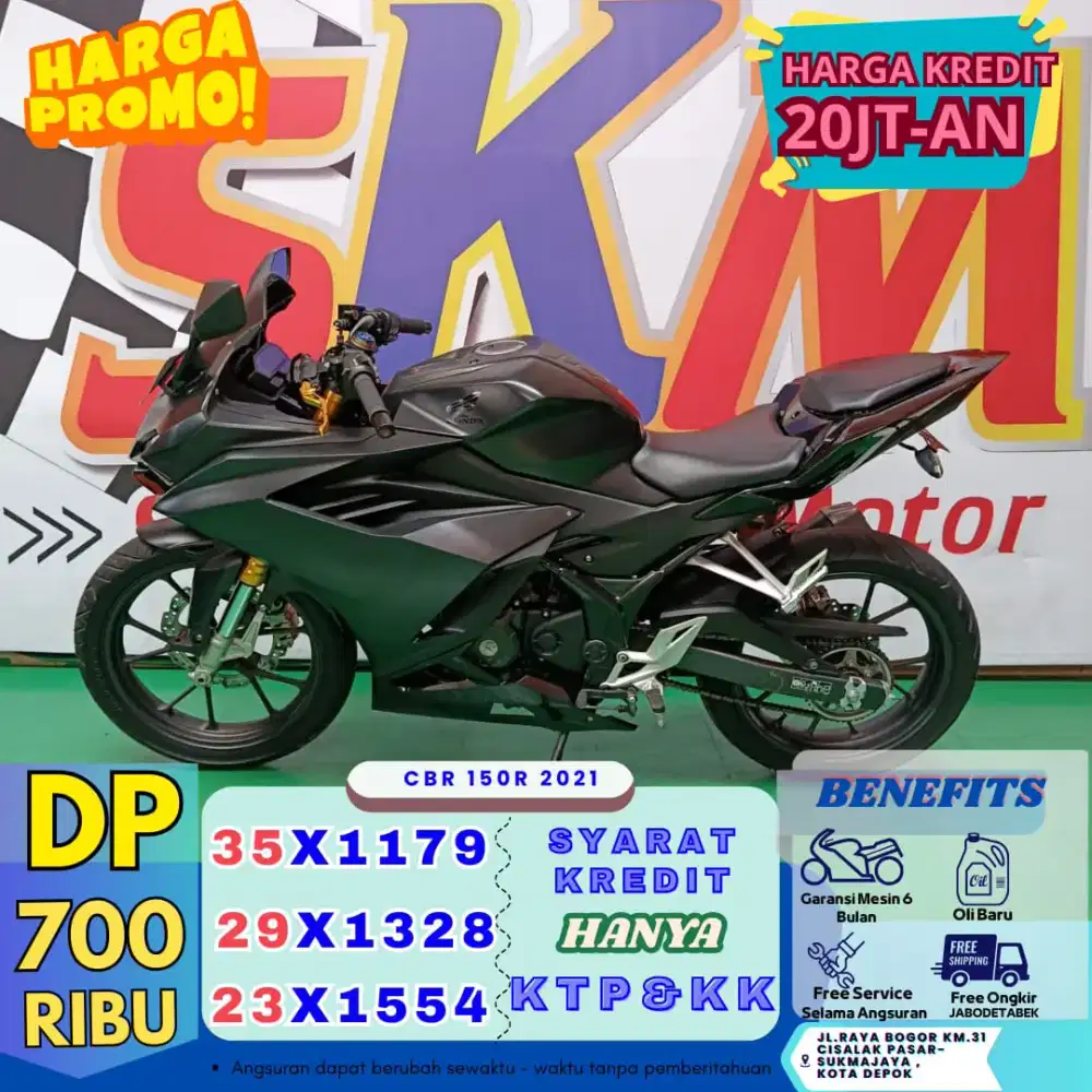 Mokas murah berkualitas Honda CBR 150R th 2021 cash/credit