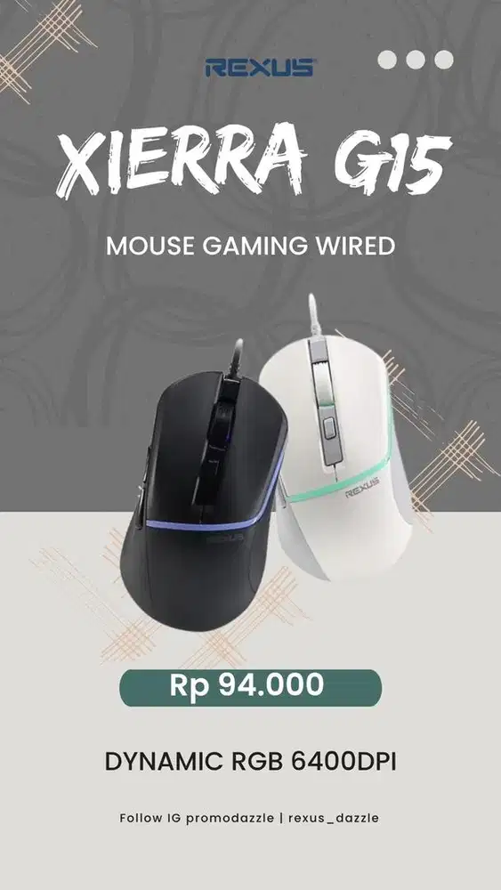 Mouse gaming xierra G15 rexus