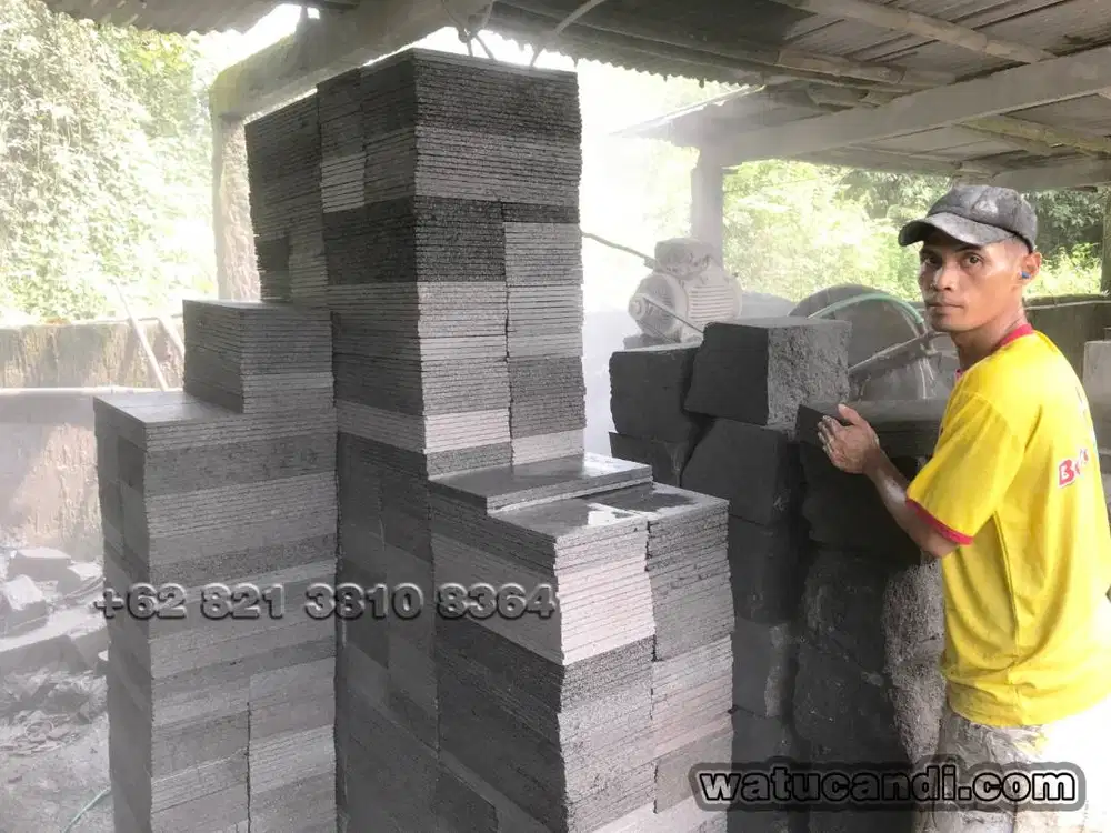 batu alam candi 20x40 standart untuk pelapis dinding