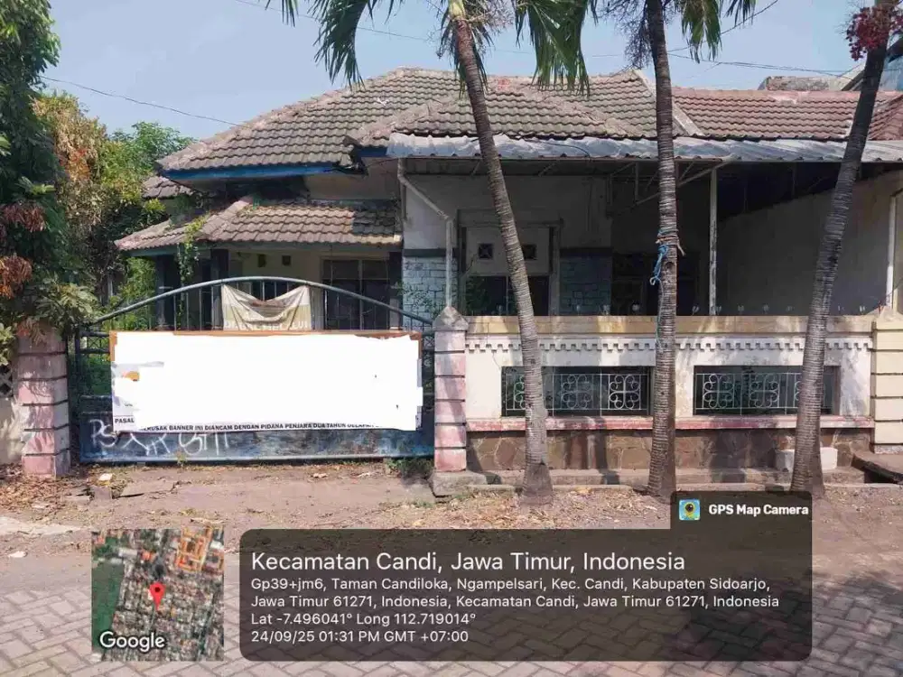 DI JUAL RUMAH
PERUM TAMAN CANDILOKA BLOK A-3 NO 1
KEL. : NGAMPELSARI
KEC. : CANDI 
KAB  : SIDOARJO