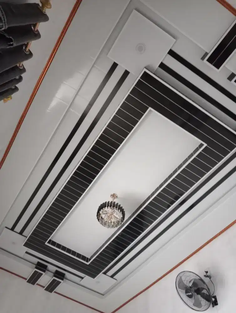 Pemasangan rangka atap bajaringan dan plapon pvc