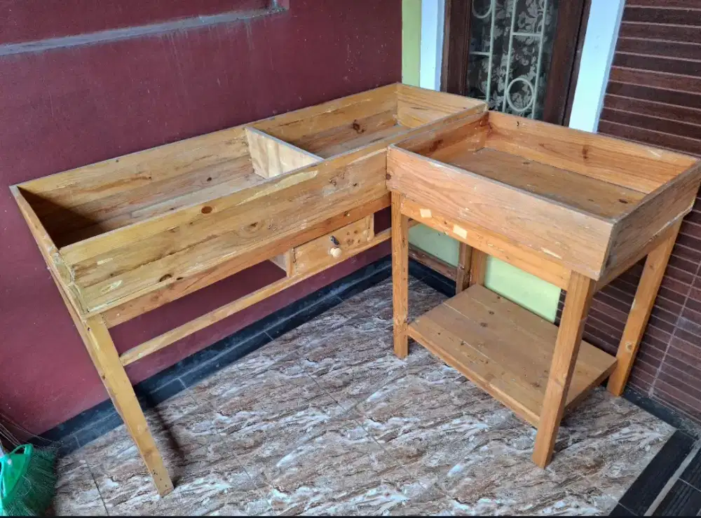 Meja Serba Guna / Meja Telor Bentuk L