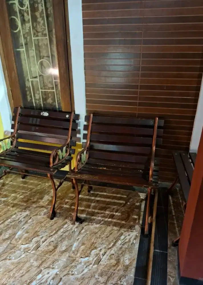 Bangku Taman / Bangku Kayu 1 Set