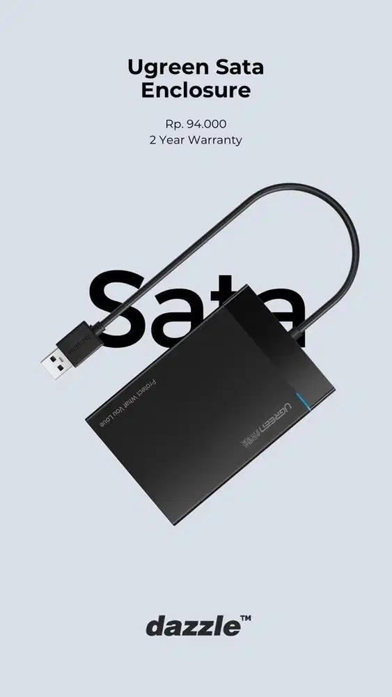 ENCLOSURE UGREEN SATA GARANSI 2 TAHUN