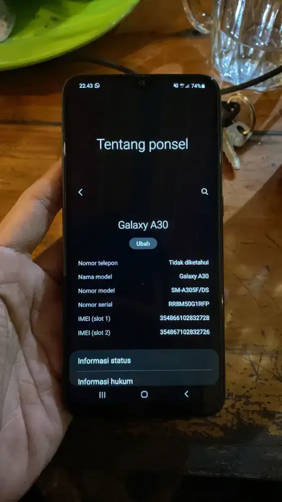 SAMSUNG A30 RAM 4/64