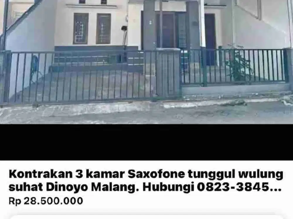 Kontrakkan Sewa 3 kamar rumah dekat Suhat Dinoyo Kampus Malang