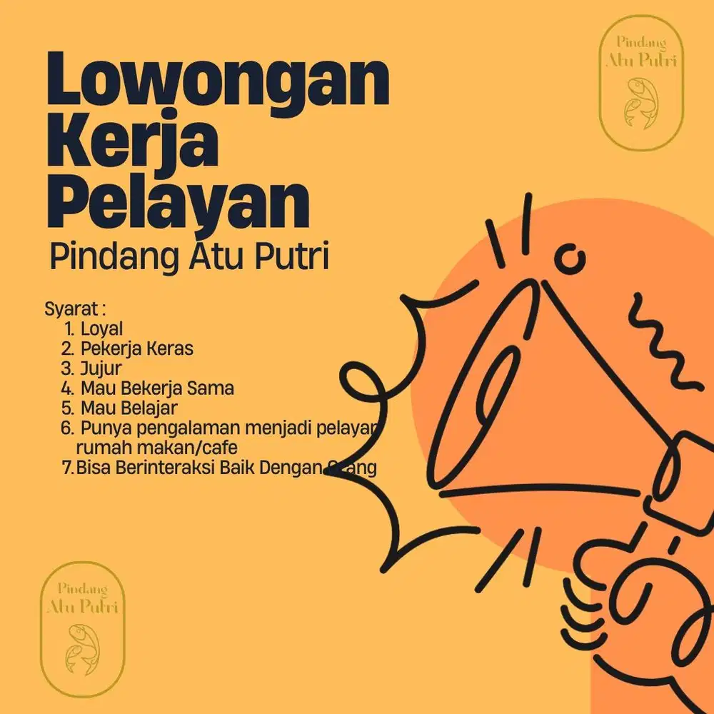 Lowongan Pelayan Pindang Atu Putri
