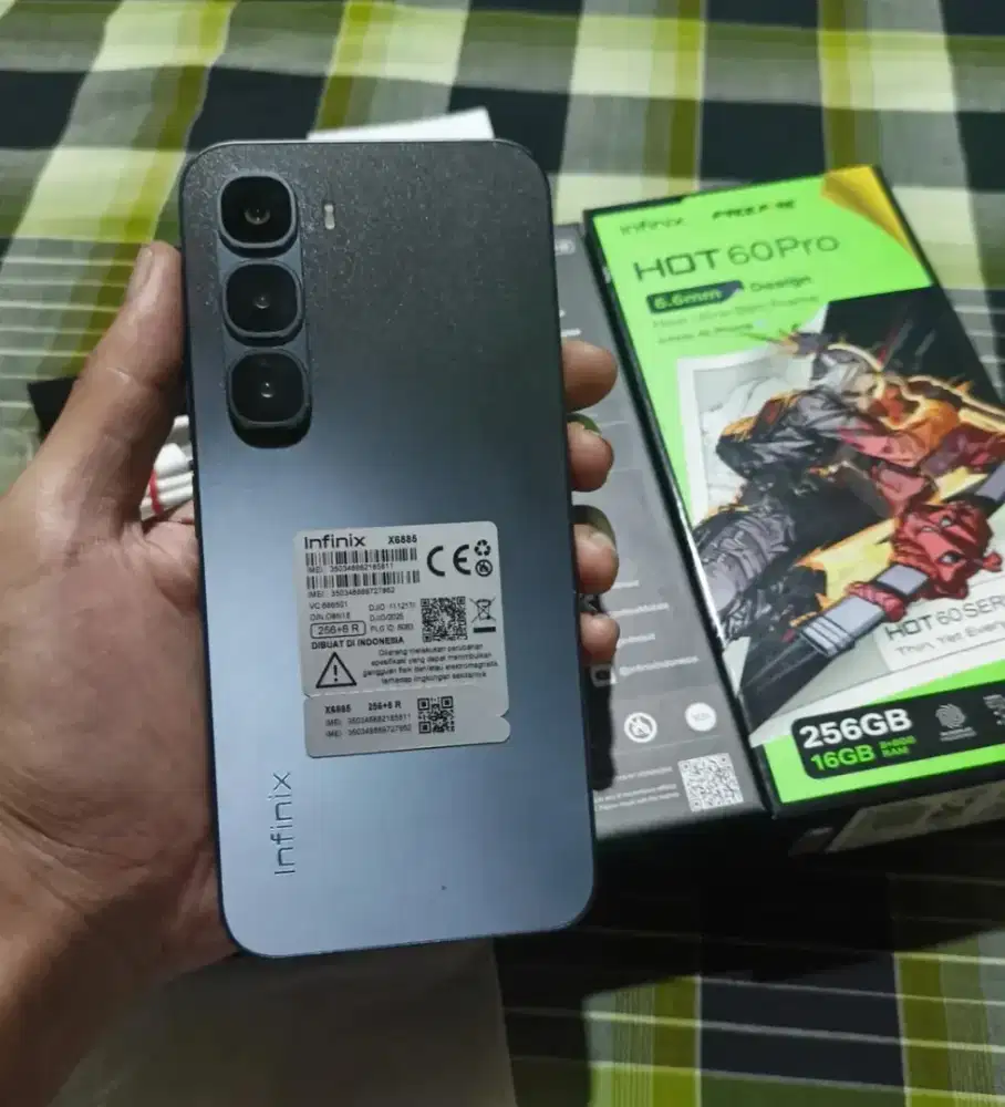 Infinix hot 60 pro Ram 8/256 gb Fullset Mulus pisan