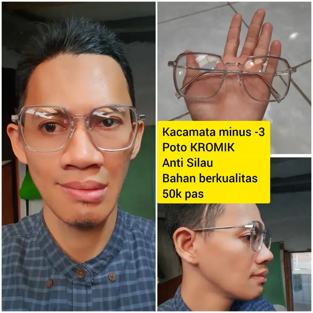 50k Kacamata minus 3 Poto kromik spesial