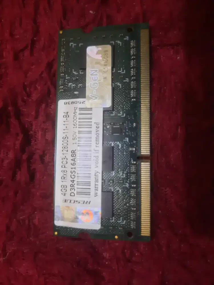 Ram Laptop Vgen 4gb/Pc-12800 Normal Garansi Laitem jual Murah COD