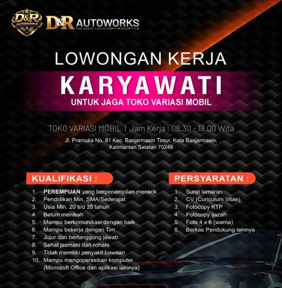 Admin toko variasi mobil