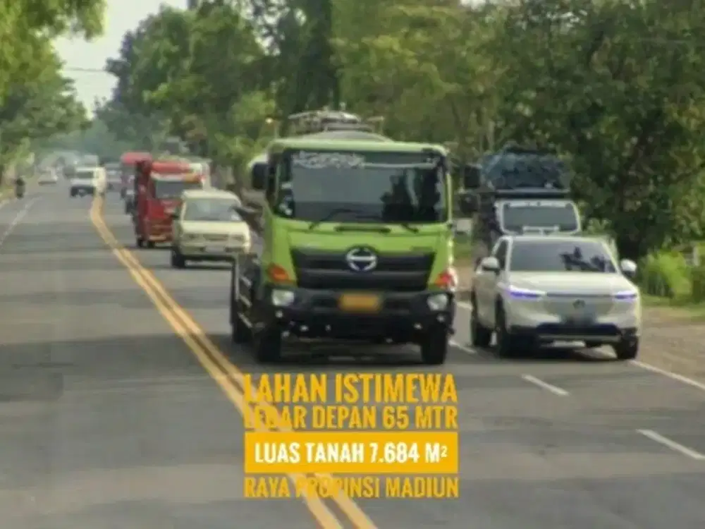 H// Tanah LD 65 mtr, Sltn Gerbang Tol MADIUN Lokasi Kerenn
