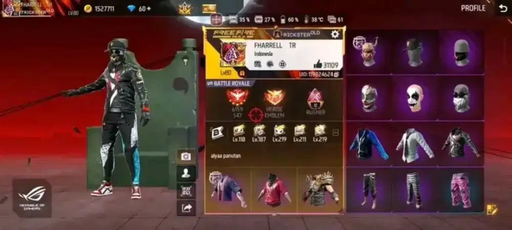 Ready jual akun ff sultan di. Jamin amanah