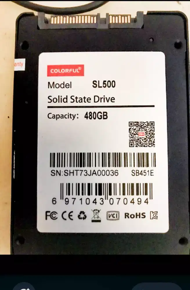 SSD SATA3 2,5' COLORFUL 480GB GOOD CONDITION  JAKSEL