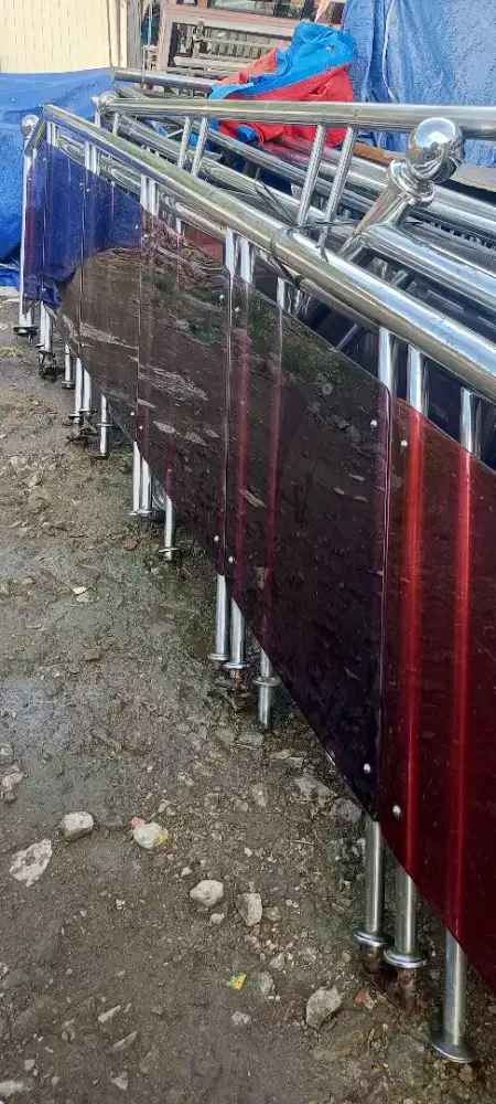 Railing tangga steenlis tinggi :90 cm