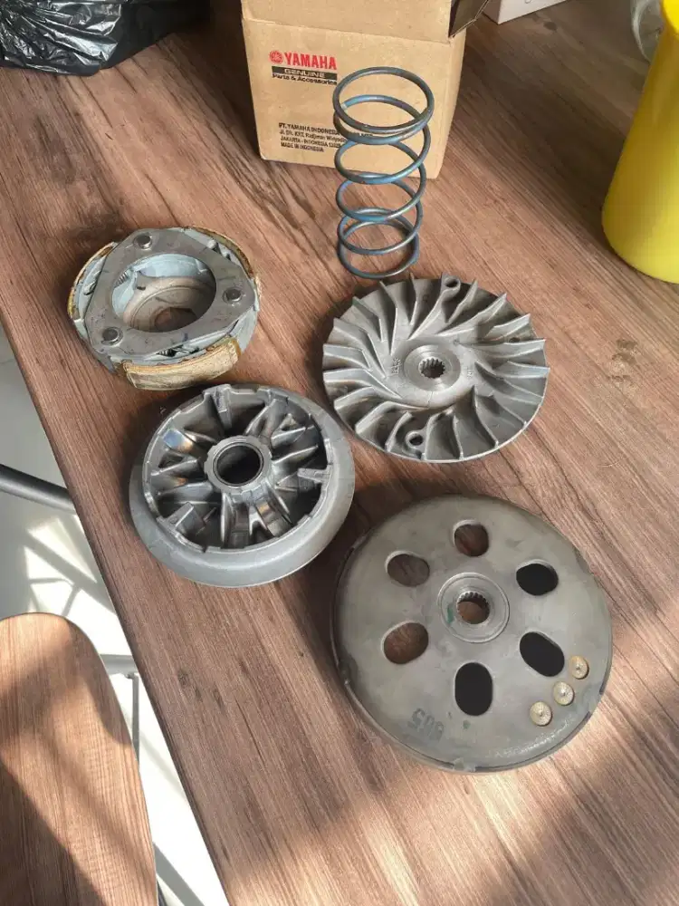 pully, mangkok, kampas ganda, kipas, per cvt aerox old