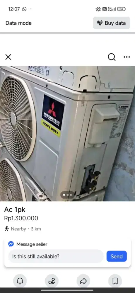 Terima ac bekassegala kondisi