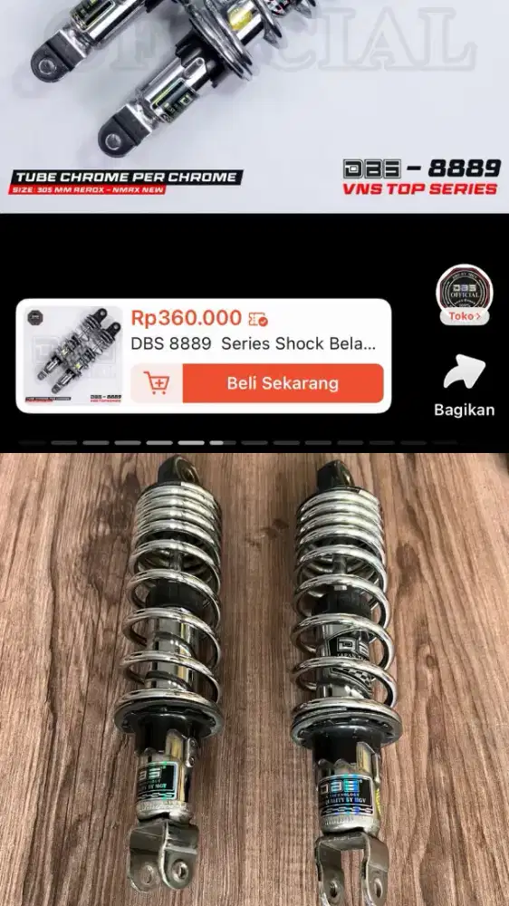 shock dbs 8889 chrome 280mm aerox old/new